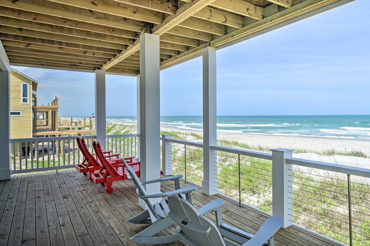 Beachfront Oasis With 2 Large Decks, Bbq And Views! Topsail Beach Ngoại thất bức ảnh