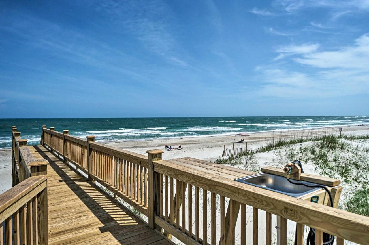 Beachfront Oasis With 2 Large Decks, Bbq And Views! Topsail Beach Ngoại thất bức ảnh